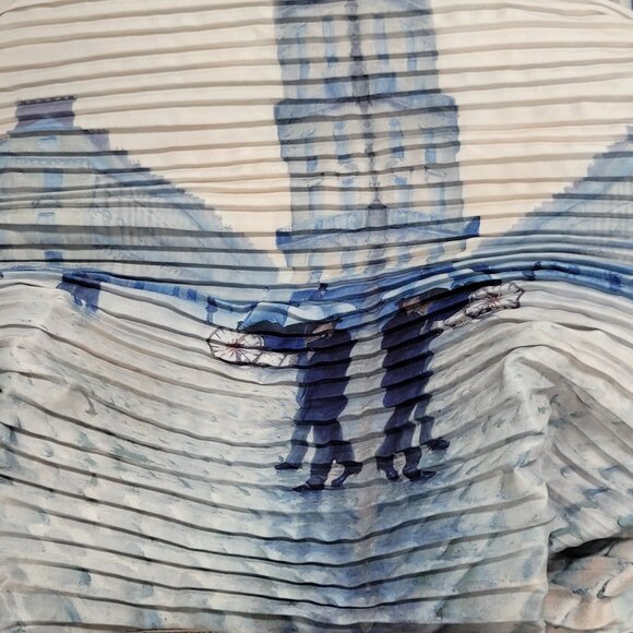 NWT's Gorgeous Oopera Paris Art Design Reversible Raincoat Plus Size 2X - Picture 8 of 11